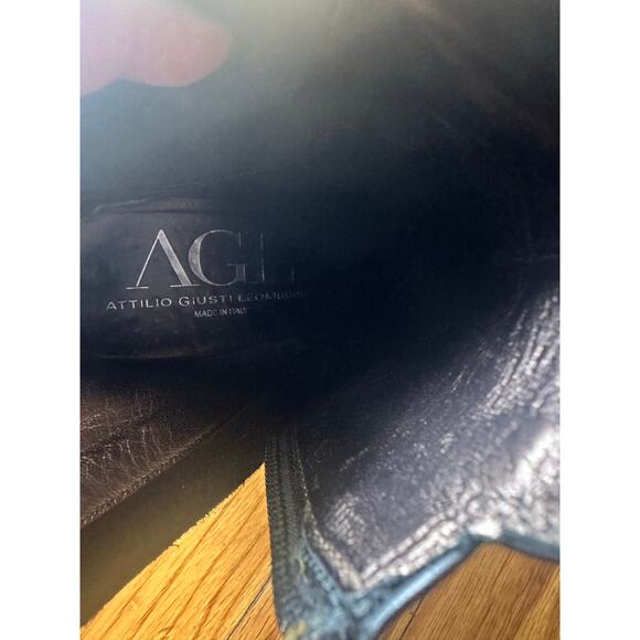 AGL (Attilio Giusti Leombruni) Black Leather Ankle Boots — Made in Italy Sz 40 - Picture 4 of 7